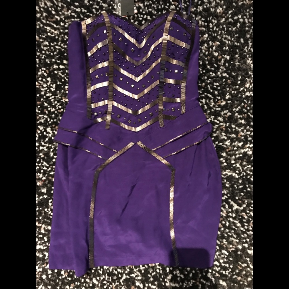 Purple Akira black sequin dress brand new w tags